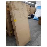 SAINT BIRCH Olivia 59.5 in. Gray Oak and White Wood 4-Drawer Writing Desk, Gray Oak & White