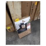 Mainstays 1-Drawer Night Stand with Cube Storage, True Black Oak Finish