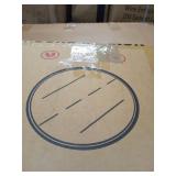 silver round mirror not broken