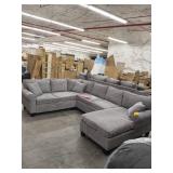 klaussner furniture gray sectional couch