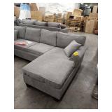 klaussner furniture gray sectional couch
