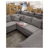 klaussner furniture gray sectional couch