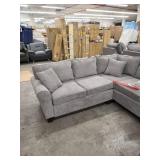 klaussner furniture gray sectional couch