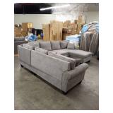 klaussner furniture gray sectional couch