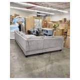 klaussner furniture gray sectional couch
