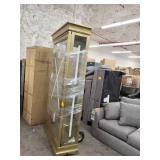 Pulaski furniture port pirie lighted Curio cabinet not broken gold finish