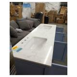 kitchen bath collection fossum 72in double bathroom vanity light blue with white top not broken