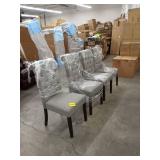 roundhill Furniture Brookwood chair set of 4 black and brown legs