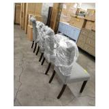 roundhill Furniture Brookwood chair set of 4 black and brown legs