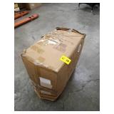 Flash Furniture High Back Designer Black Mesh Drafting Chair with LeatherSoft Sides and Adjustable Arms