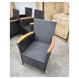 outsunny outdoor patio chair set of 4 brown