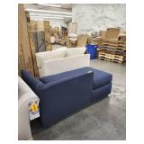 klaussner furniture Hayes chaise sectional pc only blue