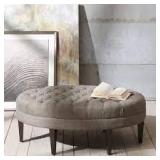 Madison park chase surfboard tufted Ottoman beige