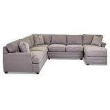 klaussner furniture gray sectional couch