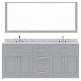 virtu usa Wrentham 72in bathroom vanity gray