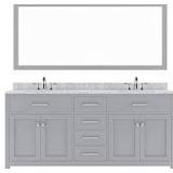 kitchen bath collection fossum 72in double bathroom vanity light blue with white top not broken
