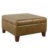 homepop Copper Grove Mdina Large Faux Leather Storage Ottoman - Retail:$144.99