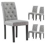 roundhill Furniture Brookwood chair set of 4 black and brown legs