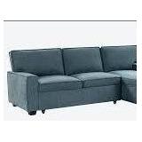lucena pull out Reversible Sleeper sectional pc only blue left side