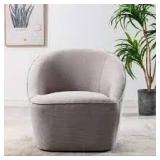 wovenyed Barrel Swivel chair light gray