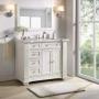 Riccardo 42in single bathroom vanity sink right white highbrury furnishings top broken