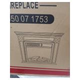 electric fireplace brown with insert
