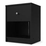 Tvilum Portland Black 1-drawer Nightstand