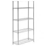 5 tier chrome heavy duty adjustable shelving unit