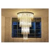 Moroni modern luxury crystal pendent hallway stair case