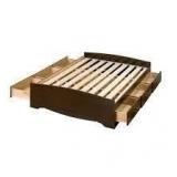 Prepac Edenvale Queen Platform Storage Bed Espresso