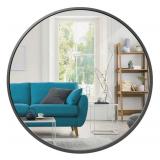 Framed Round Mirror