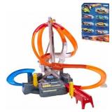 Hot Wheels Spin Storm Trackset with Free Hot Wheels, 9-Pack