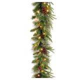 50 Clear Lights 9ft garland pre lit