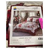 MarCielo 3 Piece Christmas Quilt Set Bedspread Set By013