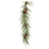 Sullivans Long Needle Pine Garland - Green, Brown - 6