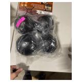 Black 6-inch Matte Ball Ornament (Pack of 4)