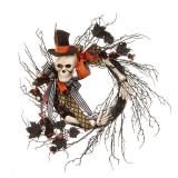 National Tree Company 24in Halloween Skeleton Wreath