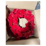24in Amaryllis Artificial Wreath Retail:$94.49