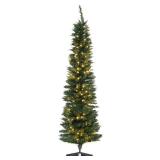 6ft pre lit slim pencil tree