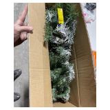 9 ft. Snowy Camden Garland with Clear Lights