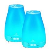 2 Pack 200ML Diffuser Waterless Auto Shut-Off Essential Oil Diffuser with Ultrasonic Mist Humidifiers Safe and Harmless for Indoor