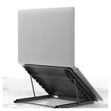 Laptop Tablet Stand, Foldable Portable Ventilated Desktop Laptop Holder, Universal Lightweight Adjustable Ergonomic Tray Cooling (black2)