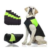 SunteeLong Dog Jackets Dog Clod Weather Coat Waterproof Windproof Warm Dog Vest Cold Weather Pet Apparel for Dogs Green L