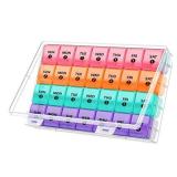 Monthly Pill Organizer 1 Time a Day with Dust-Proof Case, DANYING Extra Large 4 Weeks Pill Box Once a Day, 28 Days Pill Container 1 Per Day, Weekly Vitamin Case, Daily Medicine Organizer XL