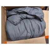 Queen Grey Comforter for All Season, Down Alternative Quilted Duvet Insert for Bed with Corner Tabs, Machine Washable (88" x 88", Gray)