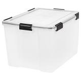 IRIS USA UCB-LDD WEATHERTIGHT Storage Box, 74 Quart, Clear (One)