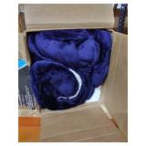 Sherpa Fleece Throw Blanket for Couch - Navy Blue Thick Fuzzy Warm Soft Blankets and Throws for Sofa