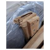 Amazonia Denton Patio Ottoman | Durable Outdoor and Indoor Furniture Made of Teak | Olefin Cushions, Light Brown