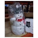GC - Mark Feldstein - Sparkles Snowman Door Greeter w/ LED Lantern