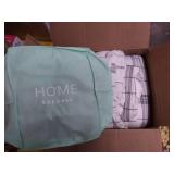 Full/Queen Cottage Plaid 3-Piece Farmhouse Style Comforter and Sham Set - Classic Plaid Pattern - White/Black